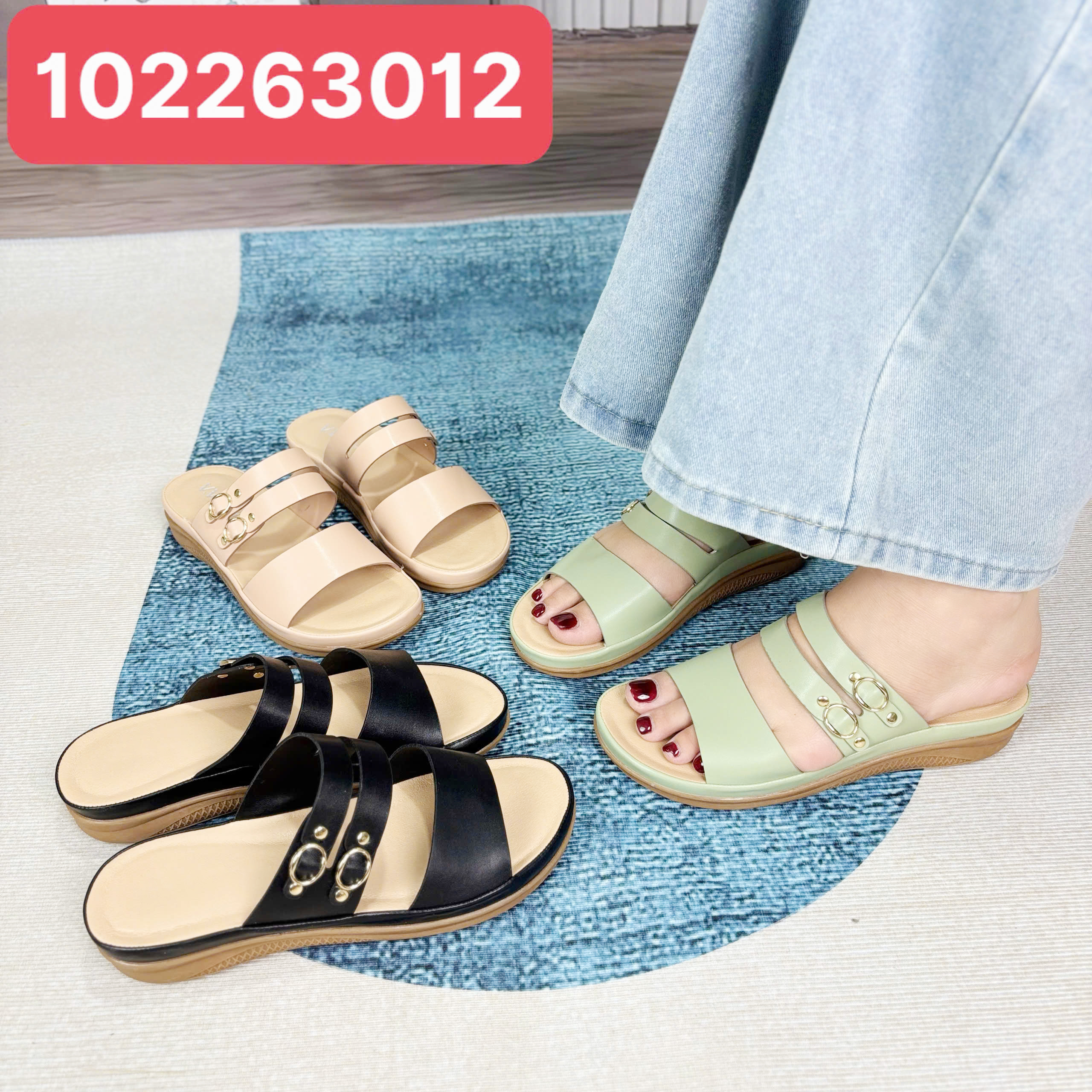 Sandal đế xuồng 3cm - Mã Đặt Hàng 102263012