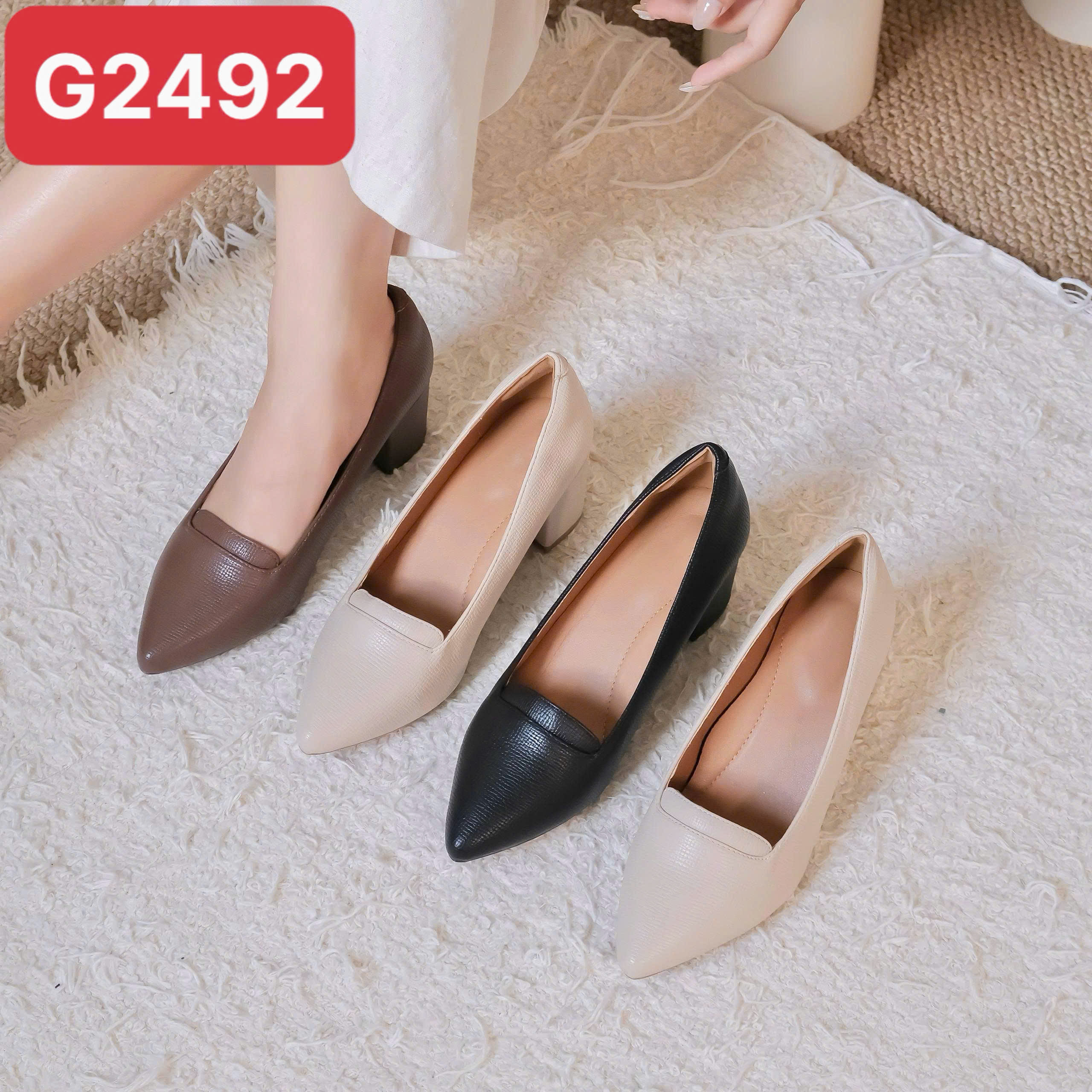 Giày cao gót bít 5 CM  - Mã Đặt Hàng G2492